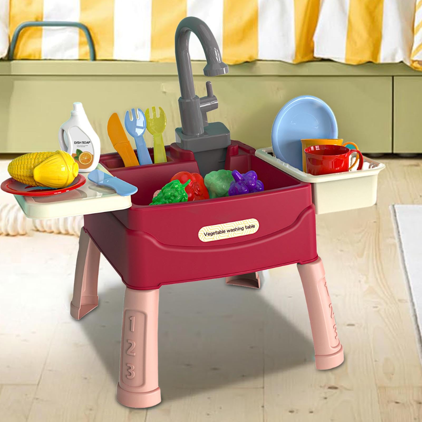 Évier de Cuisine pour Enfants à Moins de 5 $! CQCYD Évier de Cuisine pour Enfants avec Eau Courante, Jouet Lave-Vaisselle de Jeu avec Fruits et Légumes, Jouet Éducatif de Jeu de Évier de Cuisine pour Enfants à Moins de 5 $! CQCYD Évier de Cuisine pour Enfants avec Eau Courante, Jouet Lave-Vaisselle de Jeu avec Fruits et Légumes, Jouet Éducatif de Jeu de