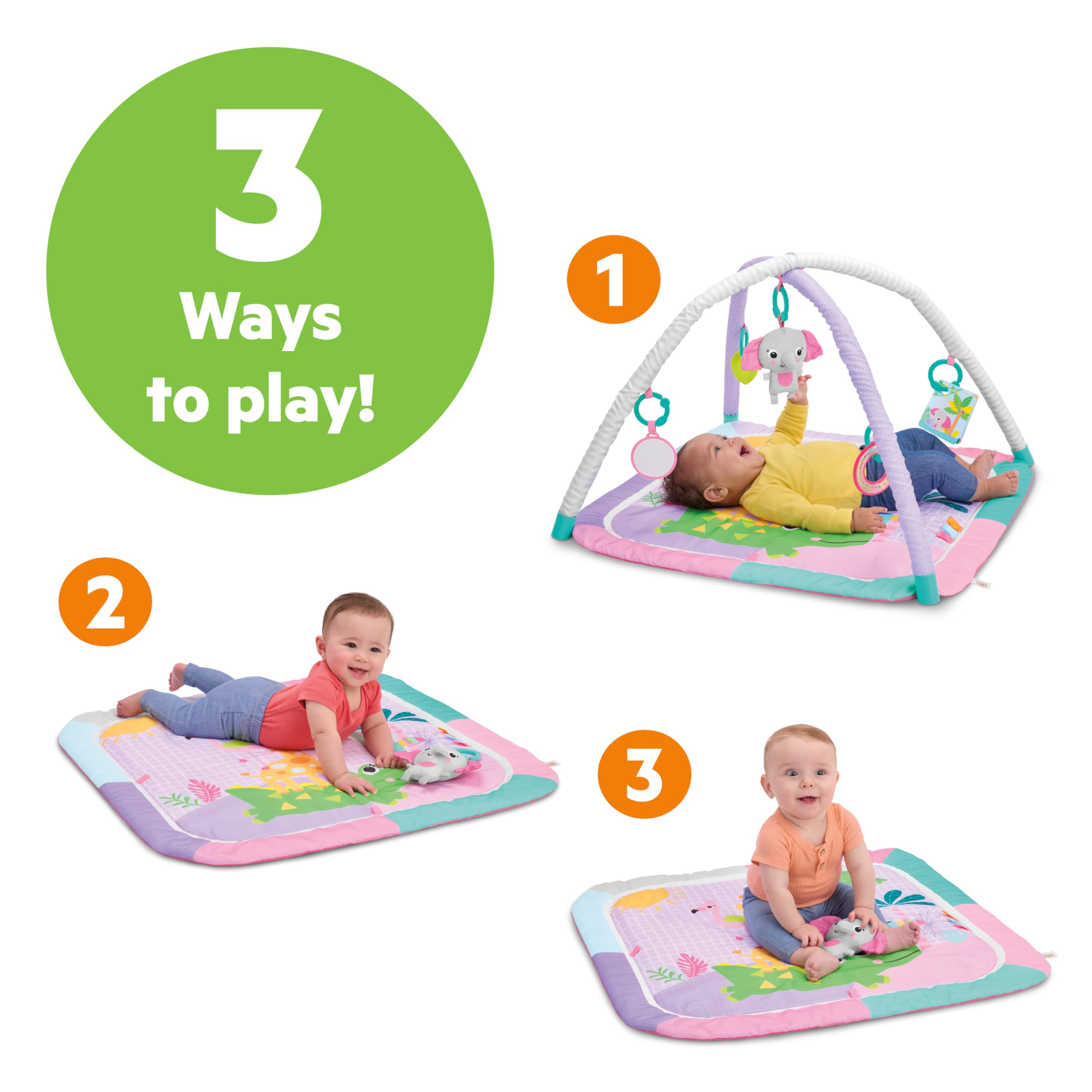 Bright Starts Wild Wiggles Sweet Safari Foldaway Activity Gym - Image 2