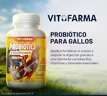 Probiotic for Roosters & Hens 120 Tablets | Digestive Support Supplement for Birds | with Lactobacillus, Vitamins & Minerals