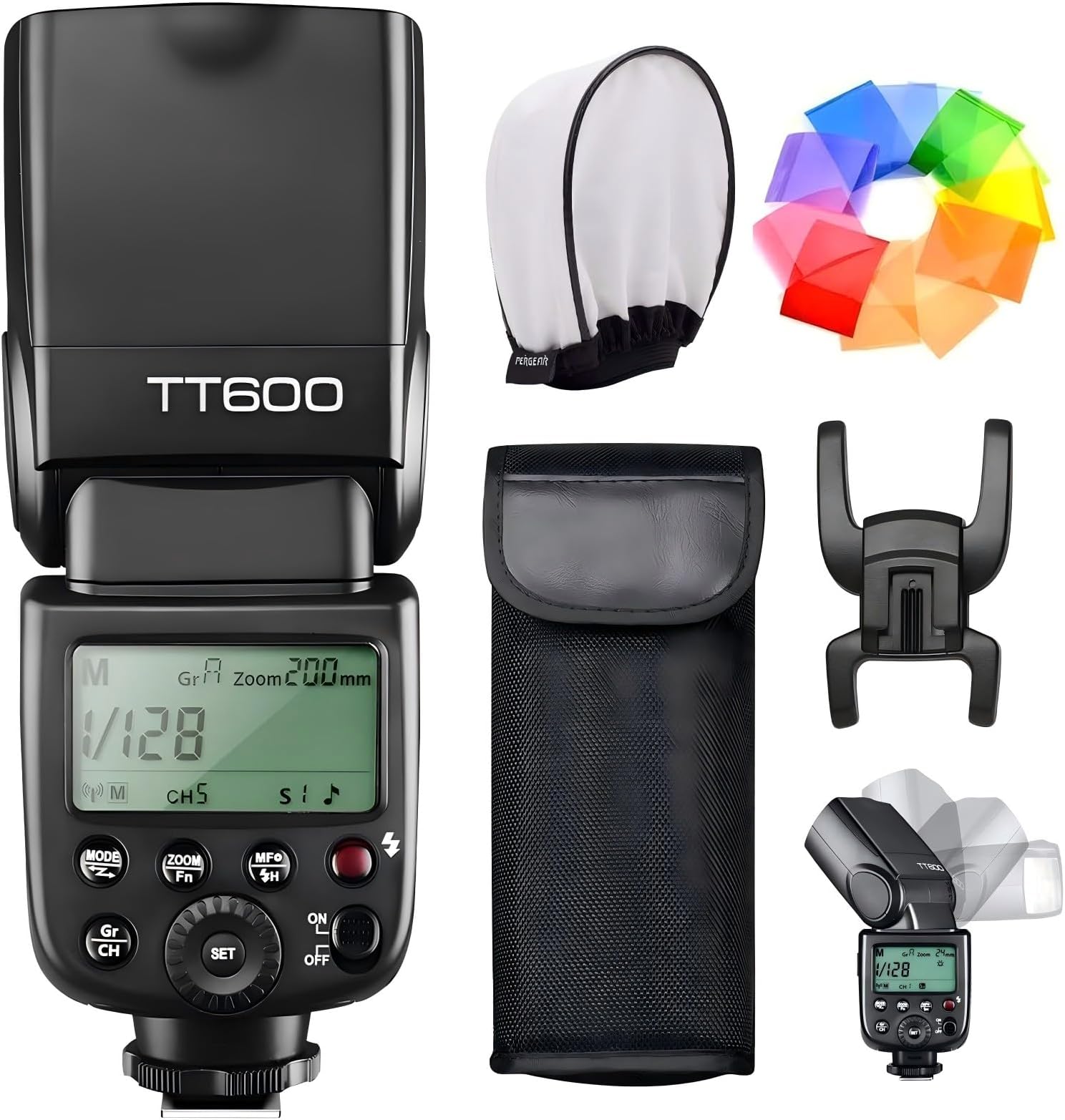 Amazon.com : Godox TT600 Speedlite Flash with Built-in 2.4G Wireless ...