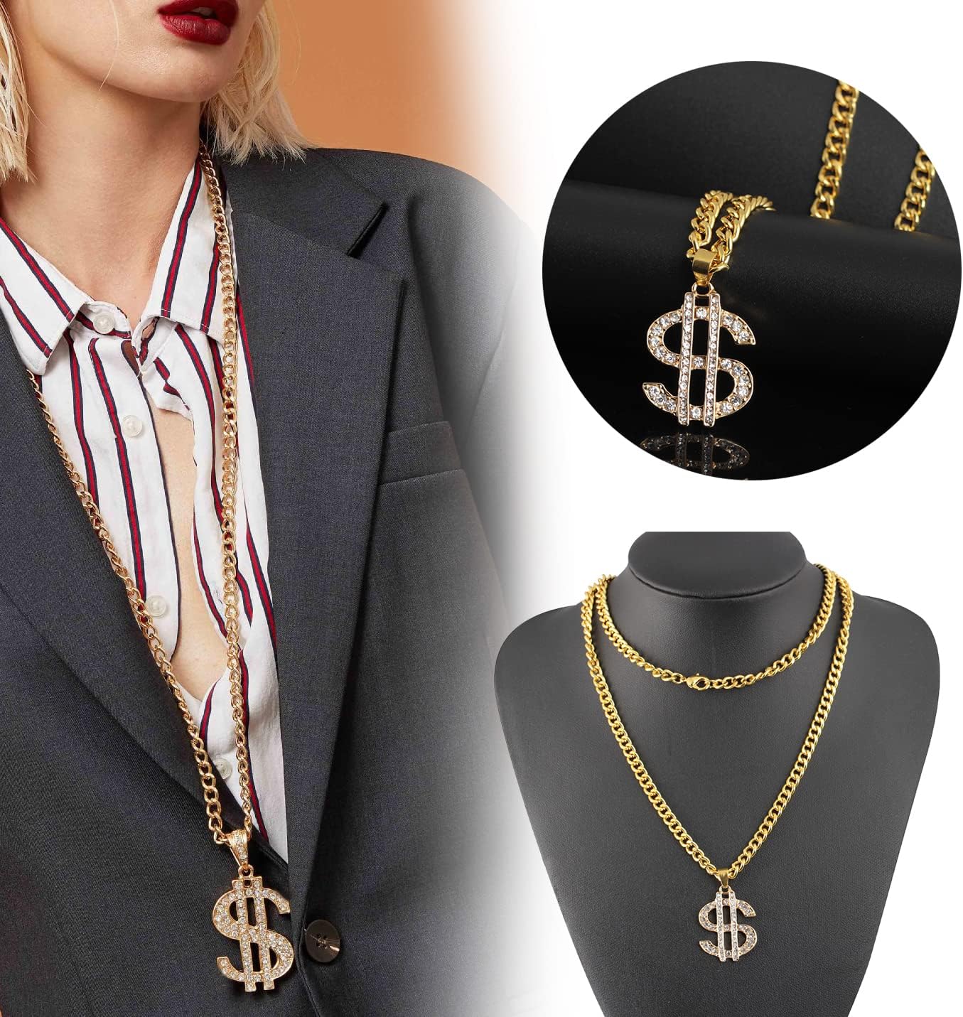 Hip Hop Costume Kit 80s 90s Rapper Accessories - Image 5