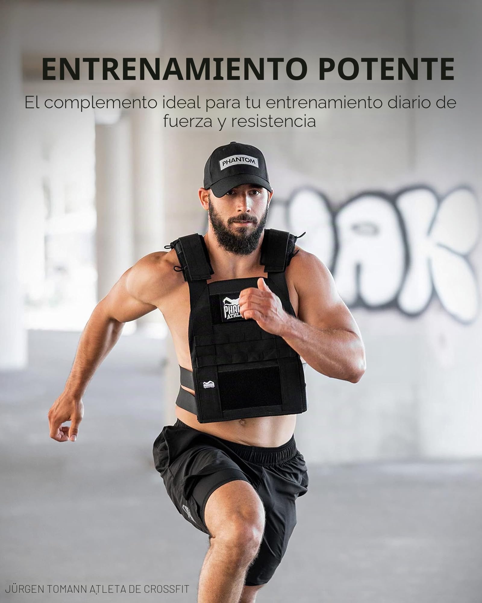 Phantom Athletics - Chaleco para lastre, con distintos pesos, fácil de ajustar