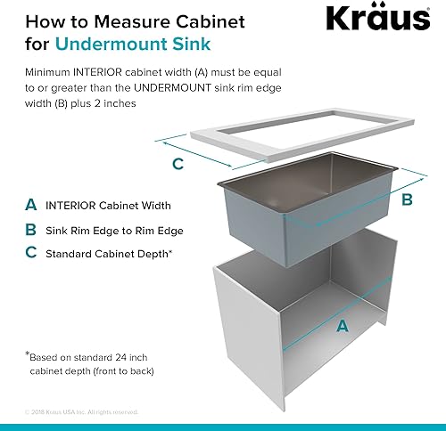 Miniatura 9 de Kraus KHU100-30-1610-53SSMB Standart Pro - Juego de fregadero de acero inoxidable y grifo de cocina de acero inoxidable en color negro mate,