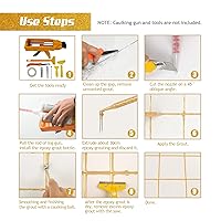 Vista 4 de NADAMOO Lechada epoxi gris claro, tubos duales, lechada de azulejos impermeable, 19 onzas, 13.5 fl oz, línea de lechada de azulejos para ducha