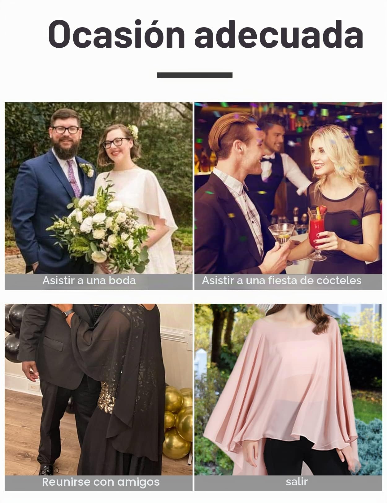 BEAUTELICATE Chal de Novia Fiesta Gasa Mujer Vintage Mantón Ligero Primavera Verano Bodas Elegante Estola Cerimonia Evento Formal Graduación Cosplay Elf