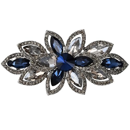 Miniatura 8 de Pasadores de pelo vintage con perlas, pinzas de cristal brillantes para el cabello de boda, diseño francés, para novia, diamantes de imitación,