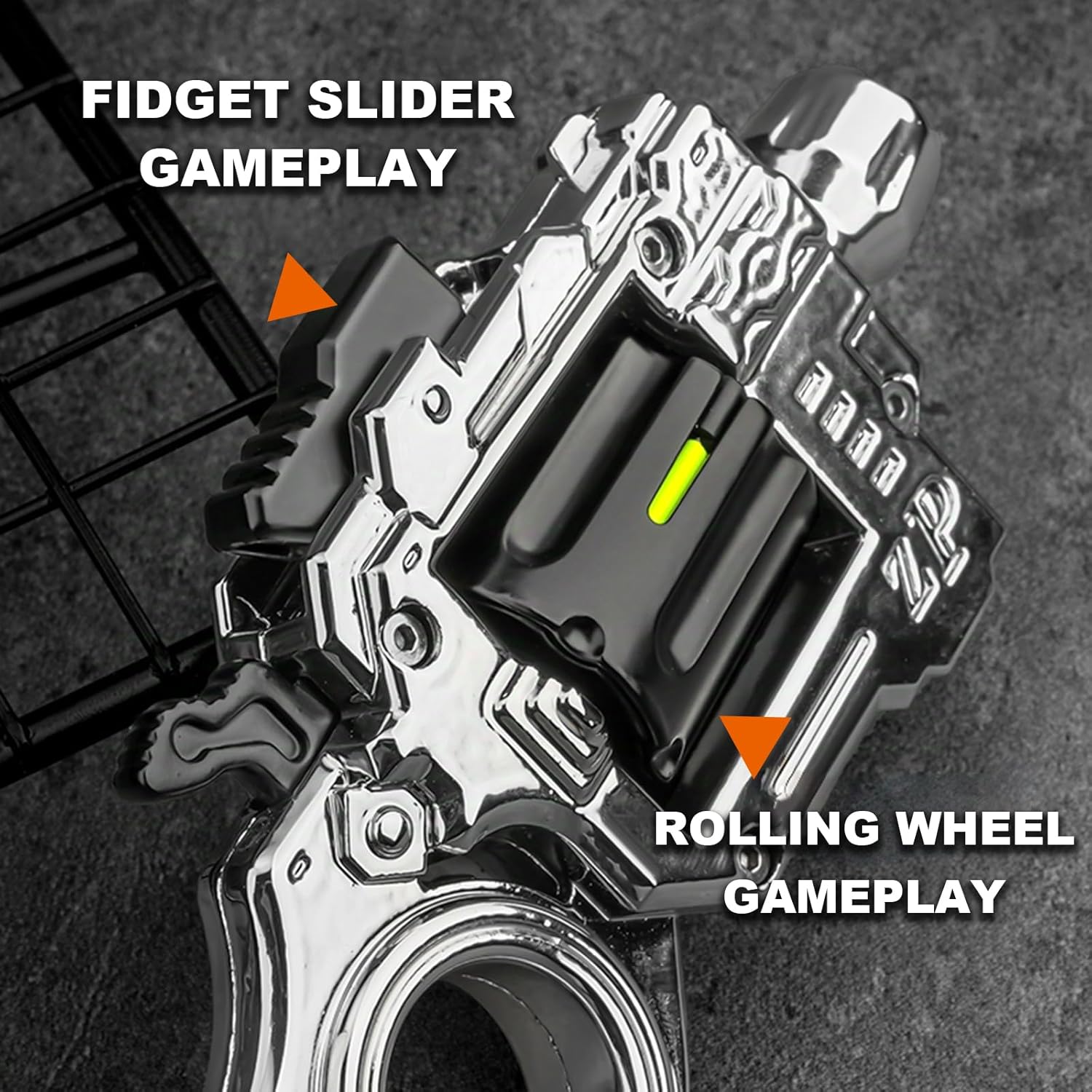 SKEDC Fidget Toys Adults, Alloy Fidget Slider Fidget Clicker Fidget Spinner, Executive Desk Toy for Keep Focus & Relief Stress, Cool Gadgets for Men (Black)