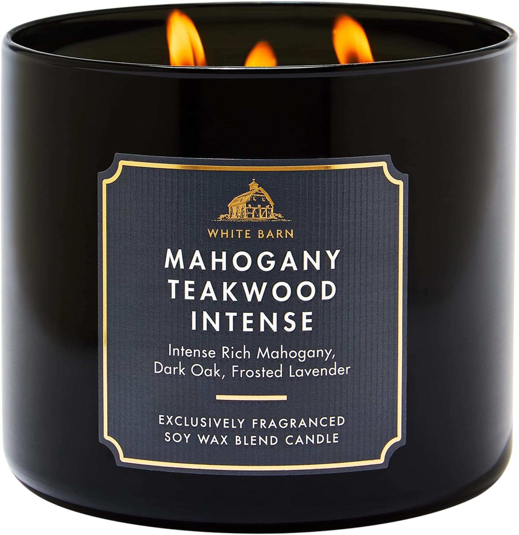 White Barn 3-Wick Candle in Mahogany Teakwood High Intensity