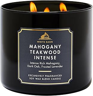 Bath & Body Works Mahogany Teakwood Intense 3-Wick Candle - Scented Candle for At-Home Use - Long-Lasting, Room-Filling Fr...