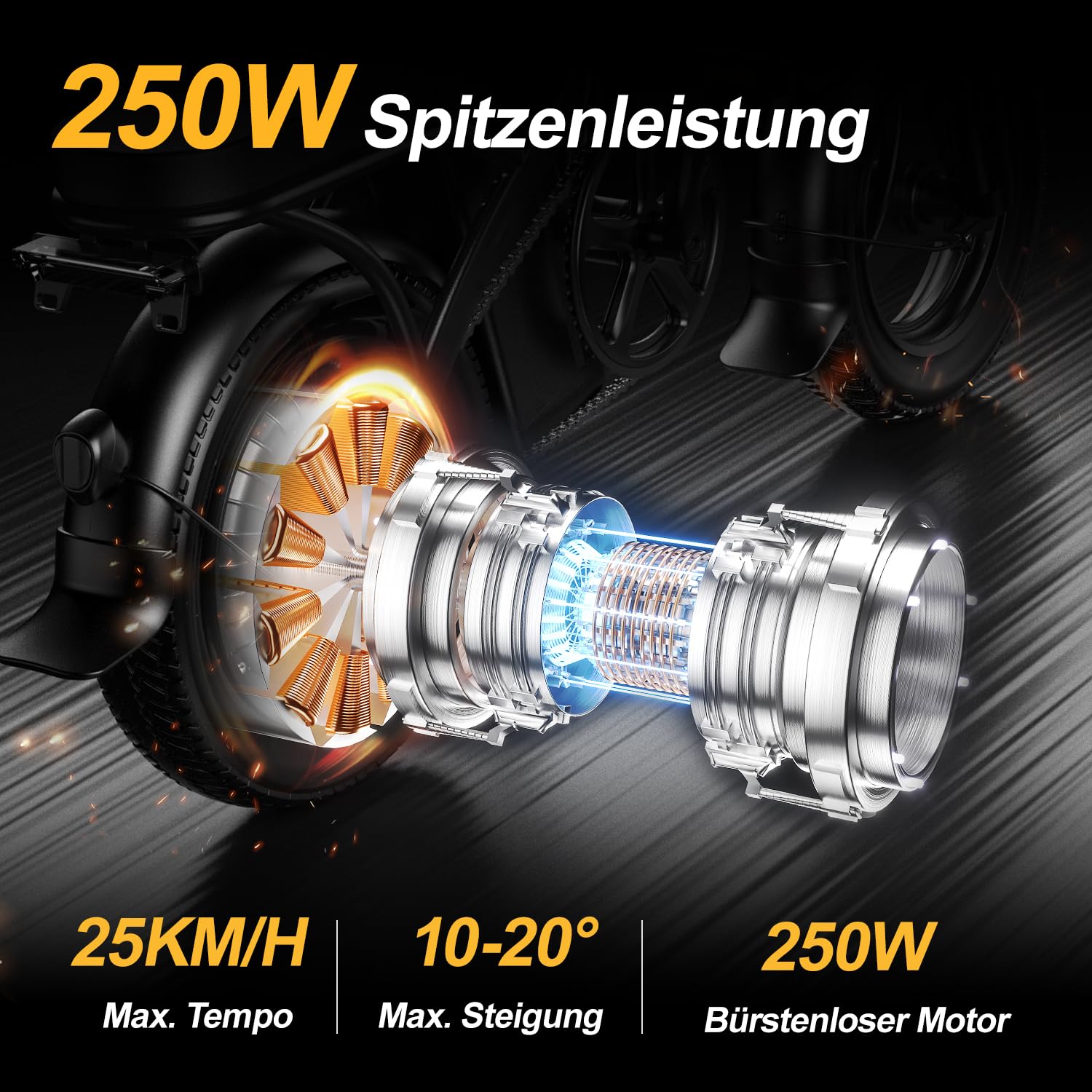 Elektrofahrrad Klappfahrrad E-Bike Herren Damen mit 48V 15AH Akku, 50 km Reichweite, 14 Zoll E Bike Klapprad, E-Fahrrad Pedelec Citybike Faltrad Klapp EBike Erwachsene