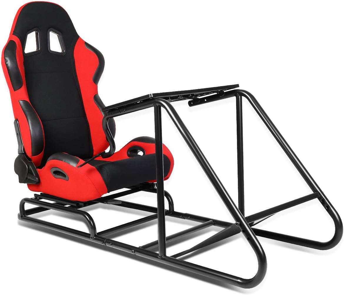 DNA Motoring RSGAMET3BKRD Video Game Racing Seat