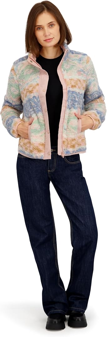 Billabong Women's Full Zip Sherpa Aztec Print Jacket