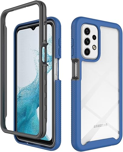 DAMONDY Funda para Galaxy A23, funda para Samsung A23 5G, protección transparente de cuerpo completo, resistente a prueba de golpes, funda