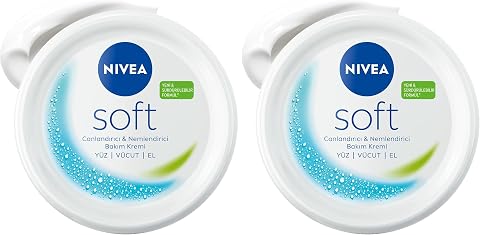 NIVEA Soft Nemlendirici Bakım Kremi 300 ml, 48 Saat Nemlendirme, Jojba Yağı,E Vitamini, Yüz,El,Vücut İçin,Paraben İçermez 2li paket