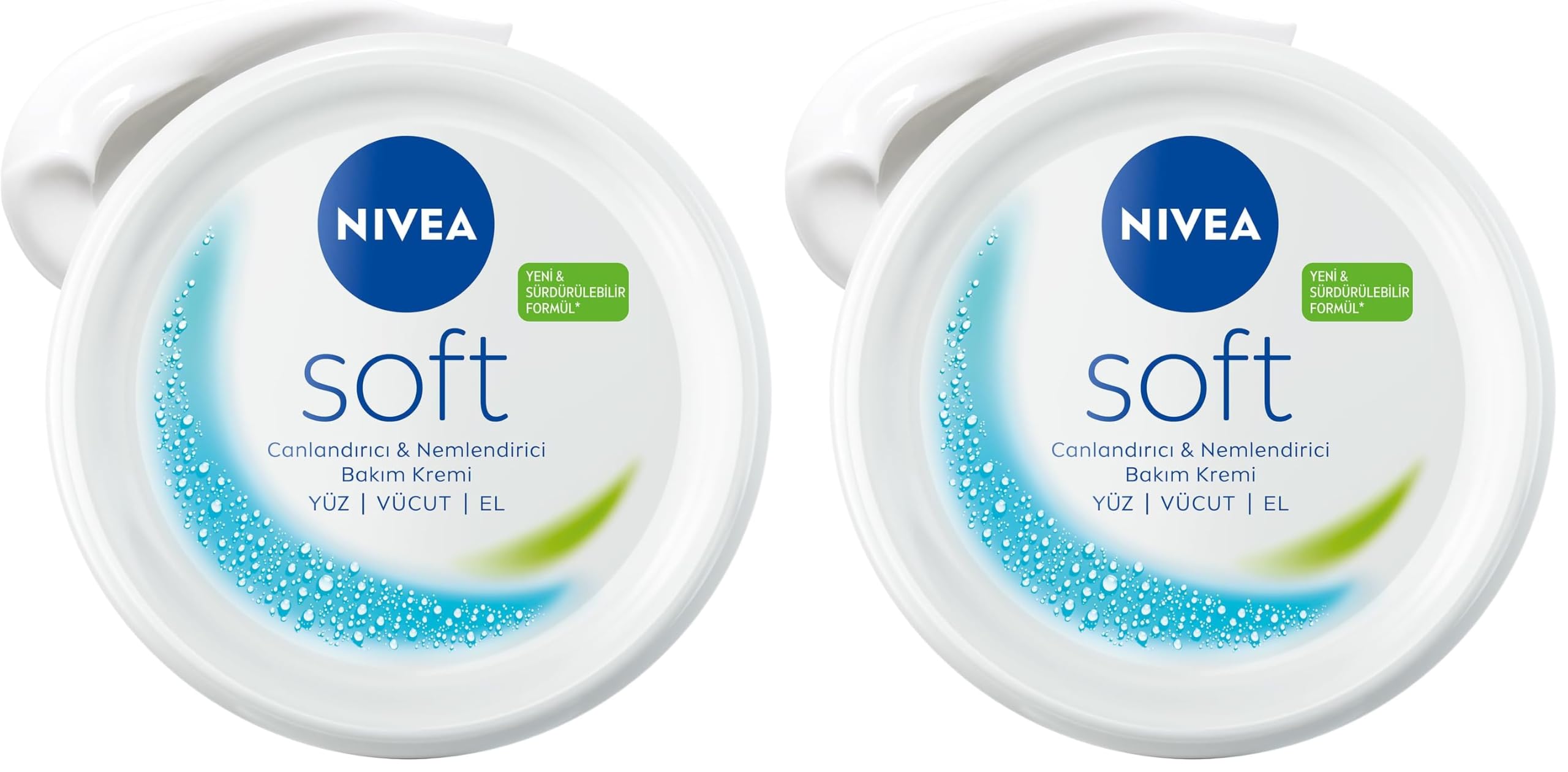 NIVEA Soft Nemlendirici Bakım Kremi 300 ml, 48 Saat Nemlendirme, Jojba Yağı,E Vitamini, Yüz,El,Vücut İçin,Paraben İçermez 2li paket