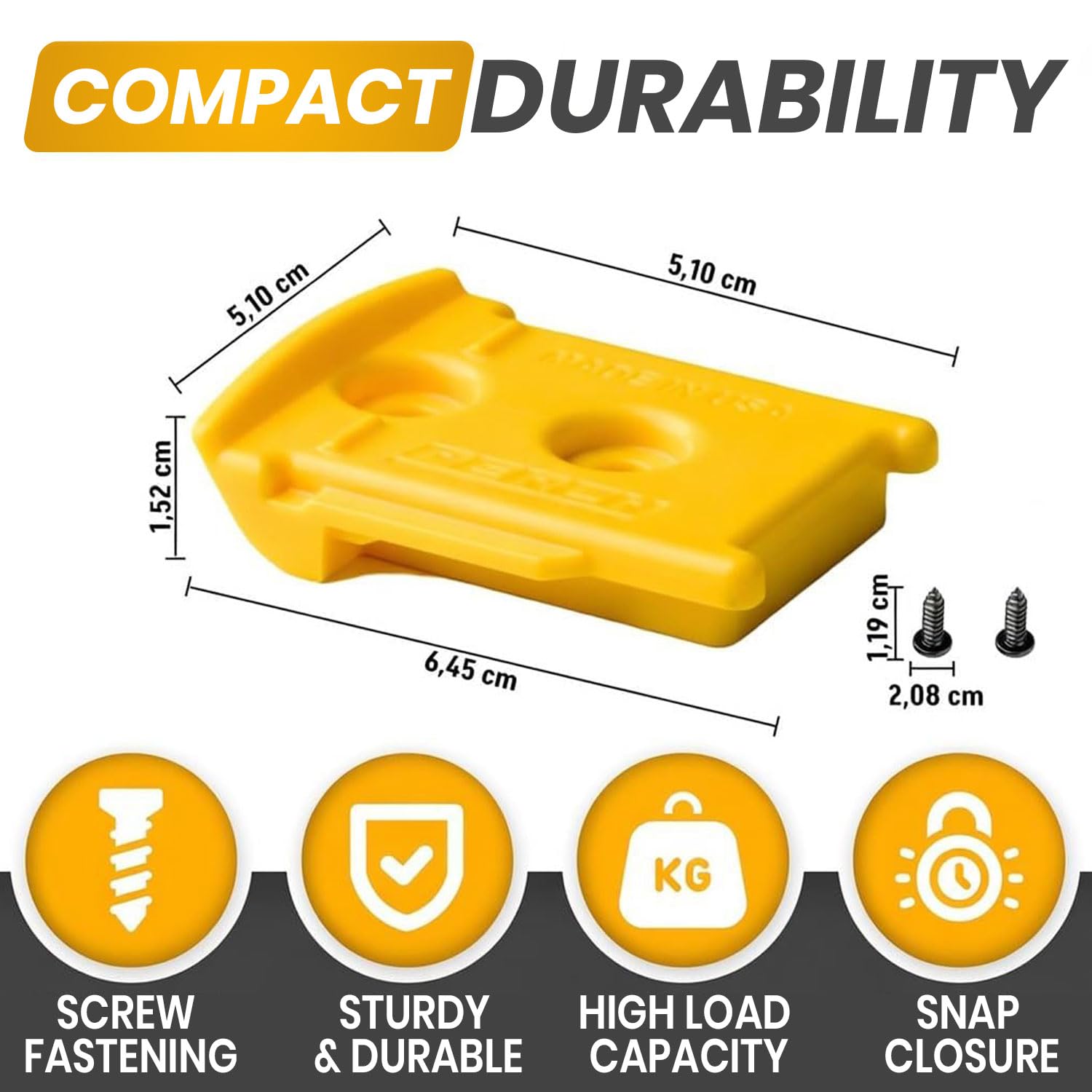 DeWalt Tool Wall Mount - 3 Pack Snap Fit Holder -2