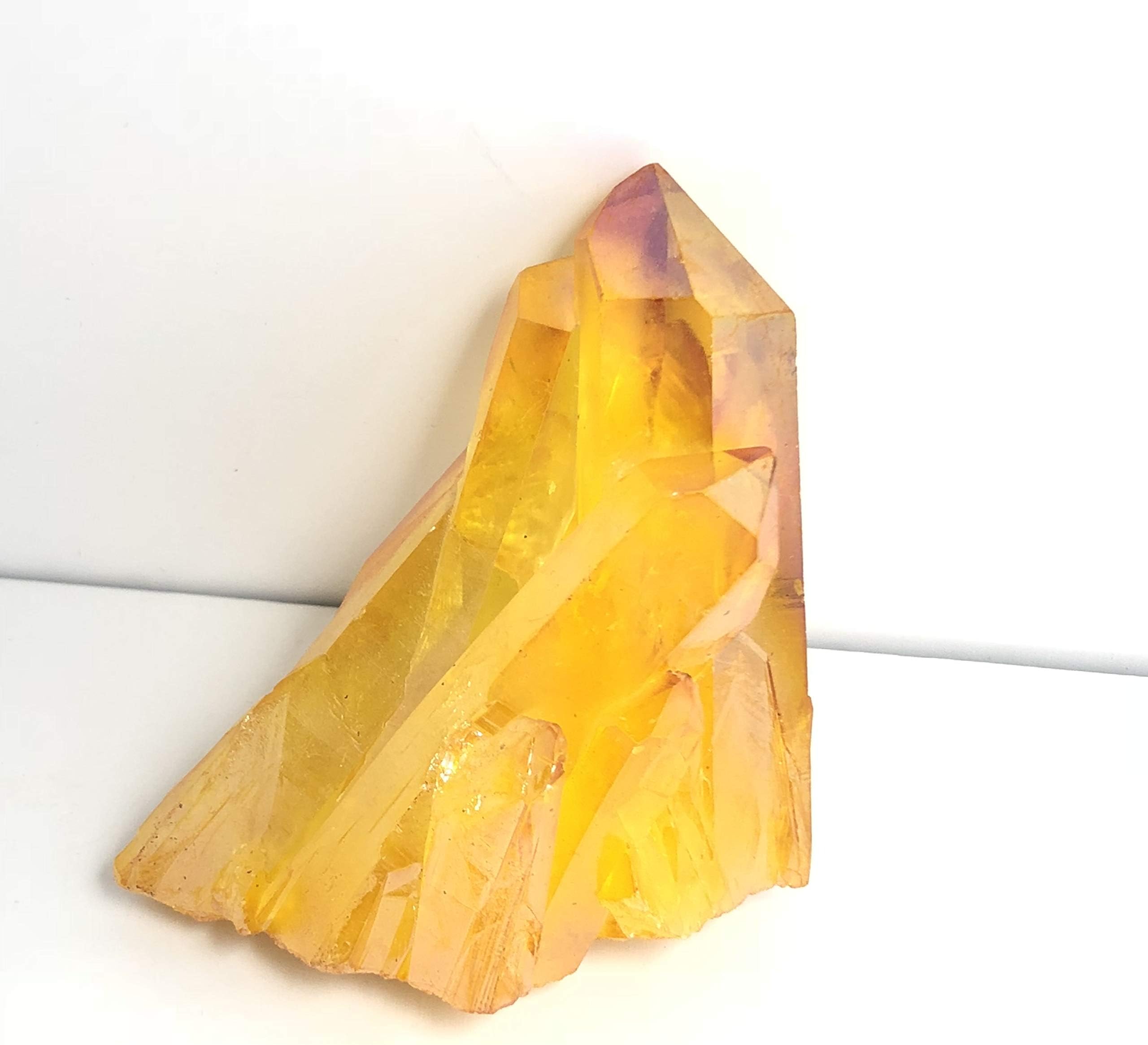 Natural Rock Quartz Crystal Cluster Titanium Coated Crystal Mineral Specimen Home Decoration Healing Gemstone