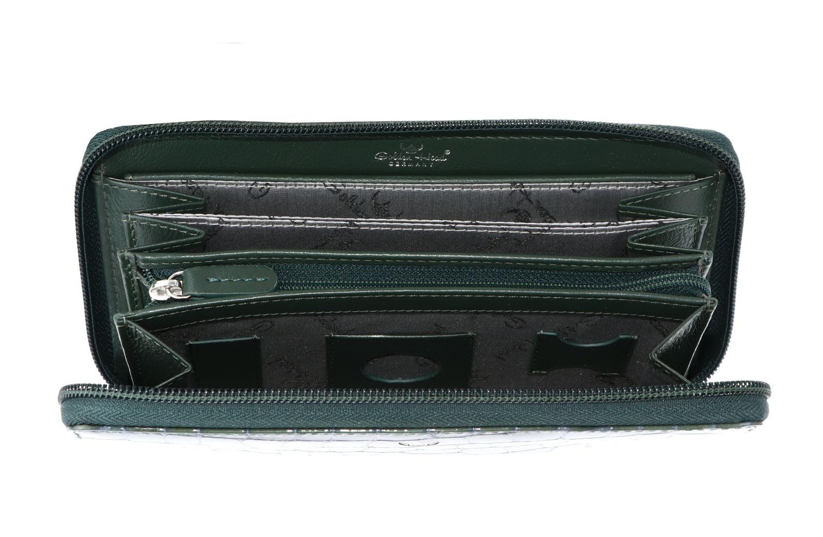 Golden Head Leder Geldbörse Cayenne RFID Protect RV-Damenbörse 2820 Grün - Blau Limited dunkelgrün