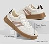 Tenis de plataforma retro casuales para mujer LUCKY STEP, con gamuza sintética y suela de goma 7