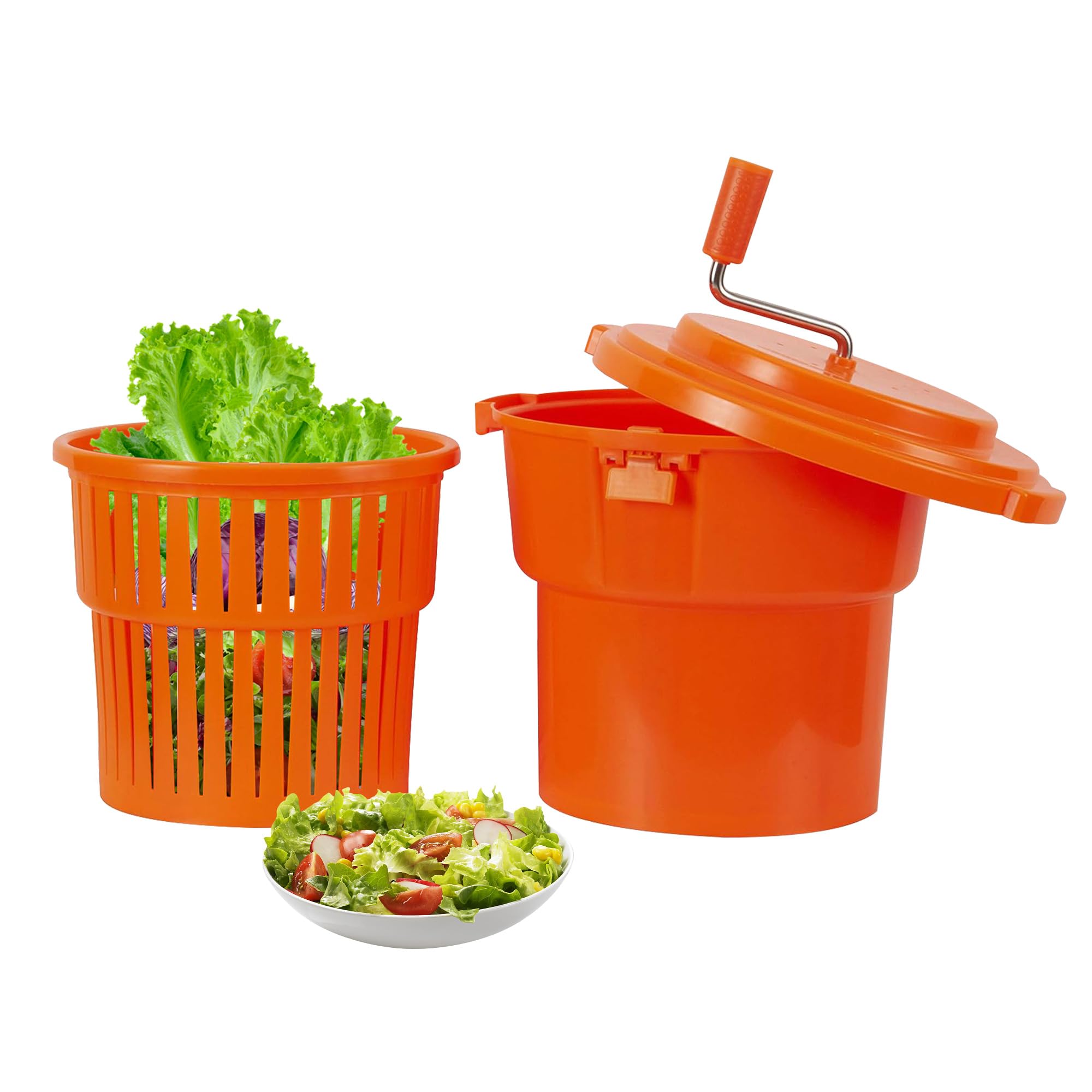 Essoreuse à Salade Mini Baumalu 2,5 L - Compacte, Manivelle, Idéale Petites Cuisines