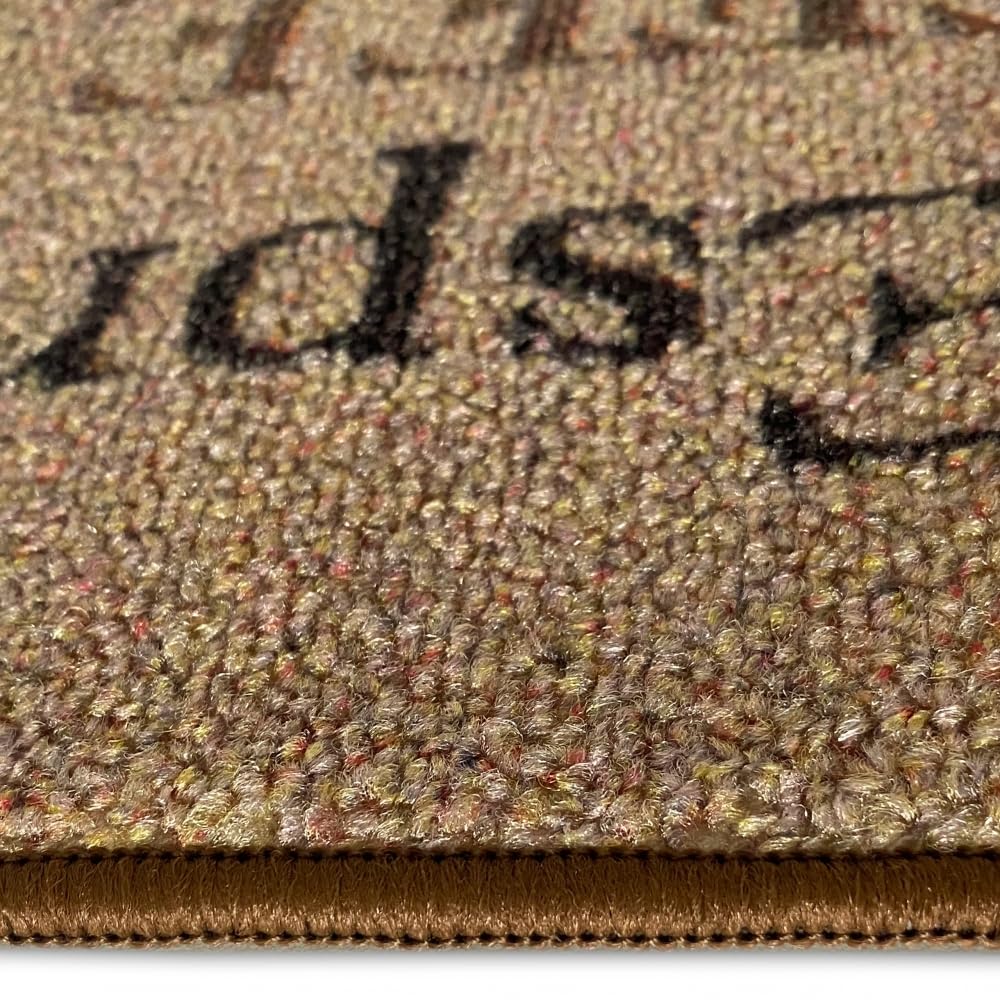 Teppich-Traum Coffee Tapis de Cuisine Beige avec Dos en Gel et Inscription en Marron, 67 x 180 cm