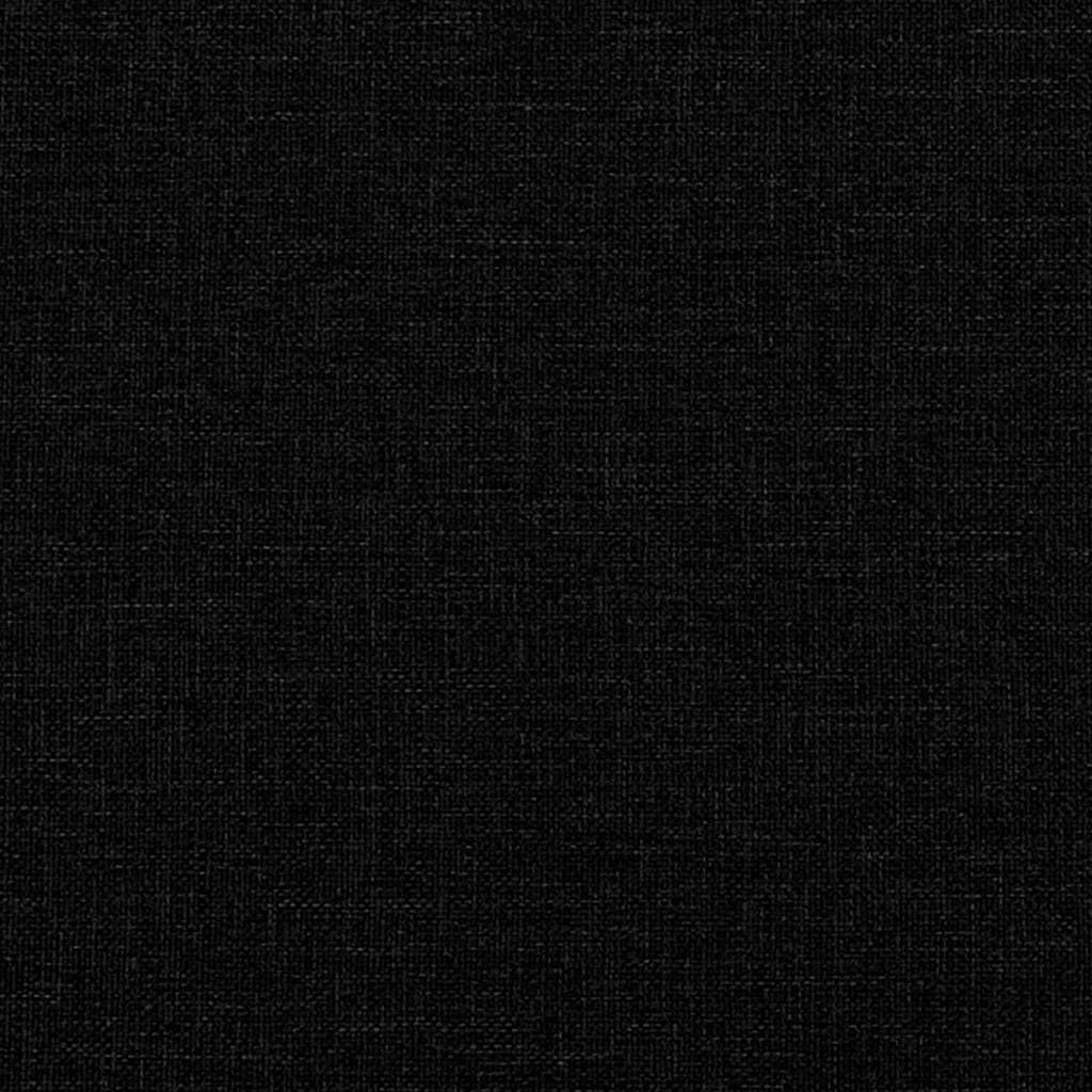 vidaXL Boxspringbett mit Matratze mit LED Schwarz 180 x 200 cm Stoff, Schlafzimmermöbel, modernes Bettgestell, verstellbare Kopfstütze, LED-Licht, funktionale Schlaflösung, stabile Matratzenunterstütz