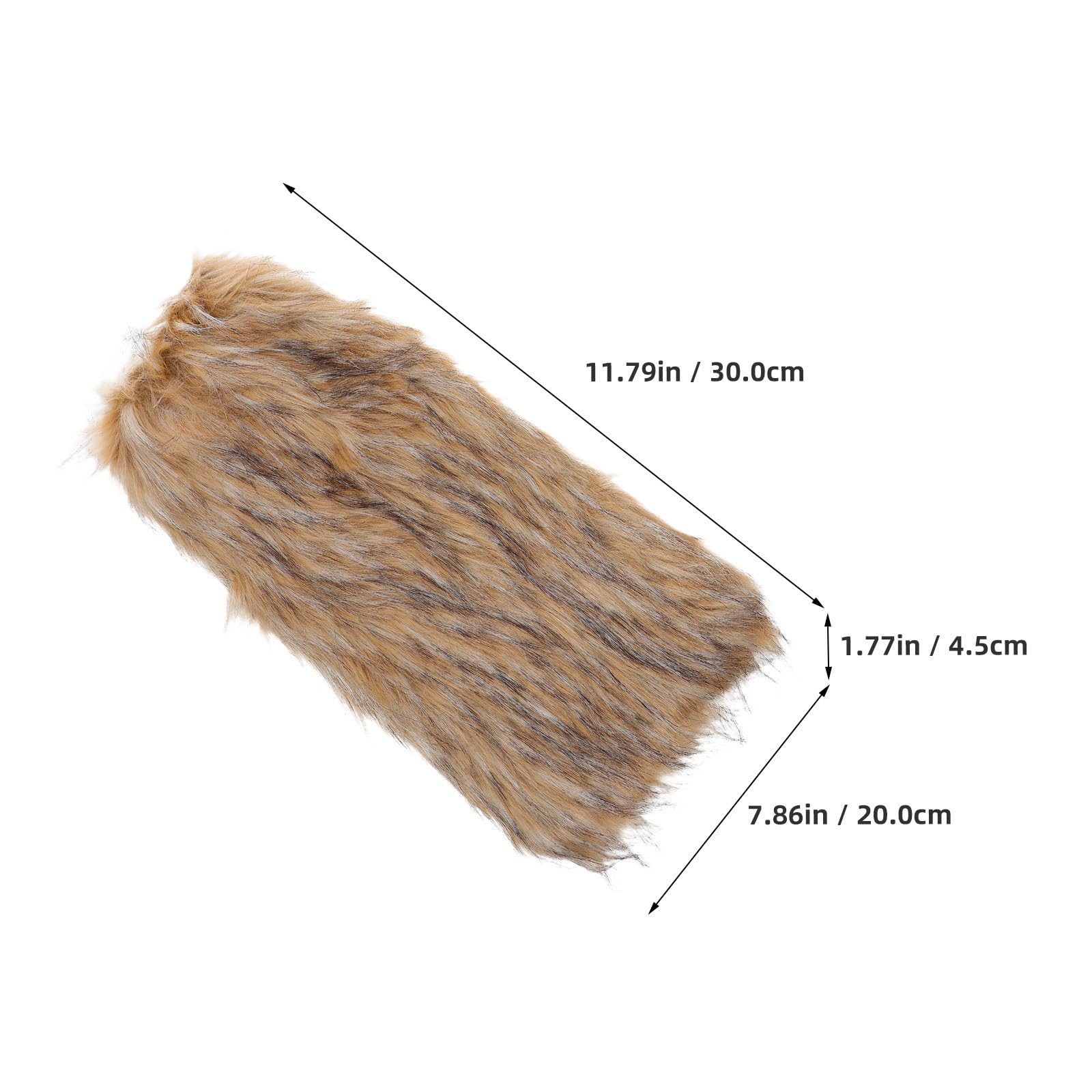 Healvian 2 Paia Scaldamuscoli Vichinghi in Pelliccia Sintetica con Cinturini Regolabili, Accessori Cosplay Medievali Unisex per Feste a Tema e Inverno