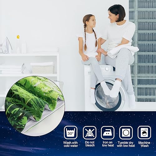 Miniatura 7 de Cortinas opacas de bosque de árboles verdes, decoración de bosque tropical brillante para decoración del hogar, dormitorio, sala de estar, comedor,