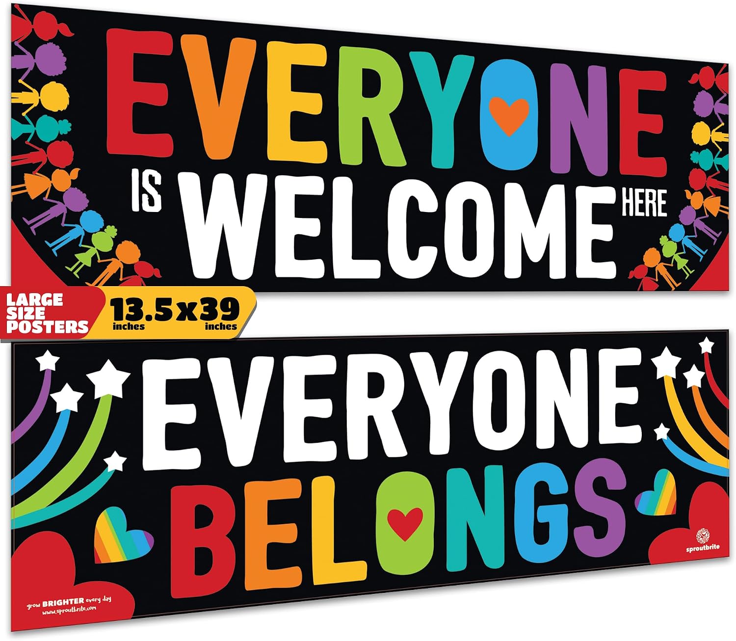 Amazon.com: Sproutbrite 2 Pack 13.5” x 39” Welcome Posters for ...