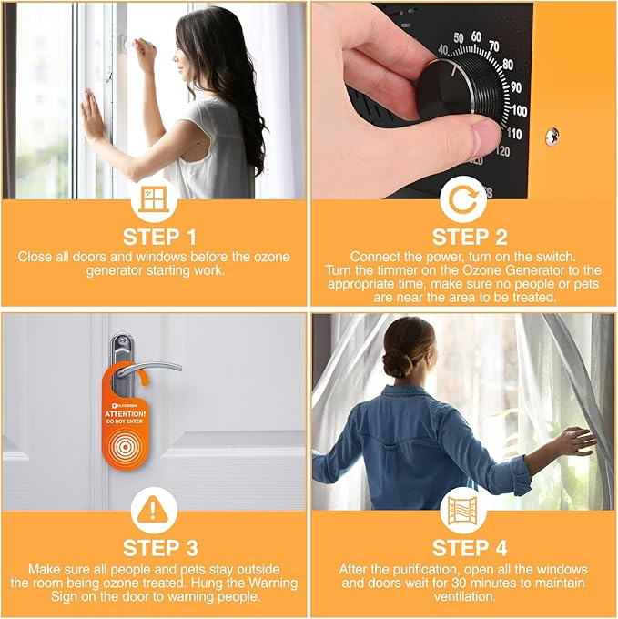 Generador de Ozono 80,000mg/h Purificador de Aire para Control de Olores miniatura 5