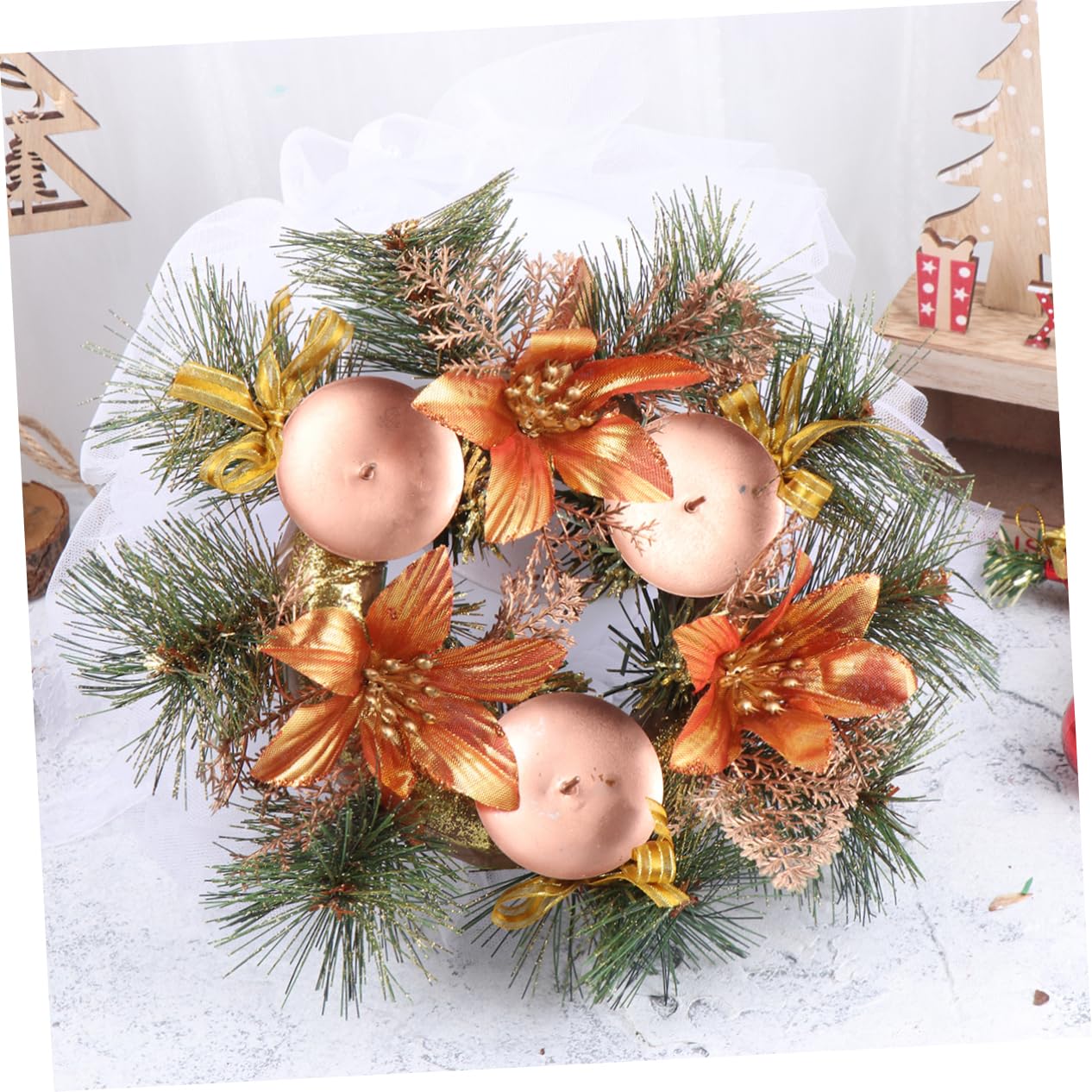 Zerodeko 2 Guirnaldas De Velas Navideñas con Forma De Reno para Decorar El Hogar Y El Interior De Navidad.