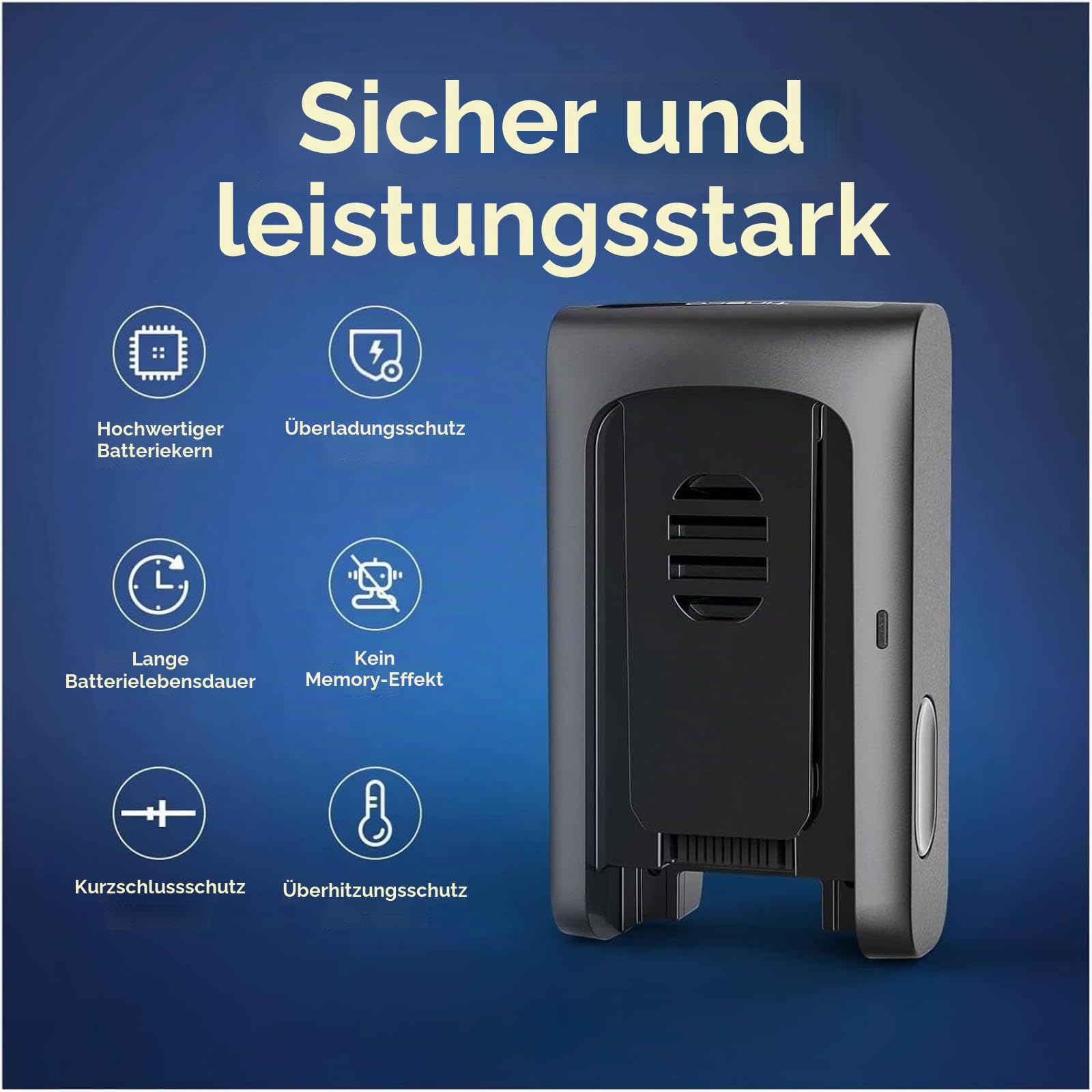 2500 mAh 21,6 V Akku-Staubsauger-Ersatz-Lithium-Akku, kompatibel mit Tineco Pure ONE S15 Essentials S15 Pet S15 Pet Ex, Staubsaugerzubehör, 1 Stück