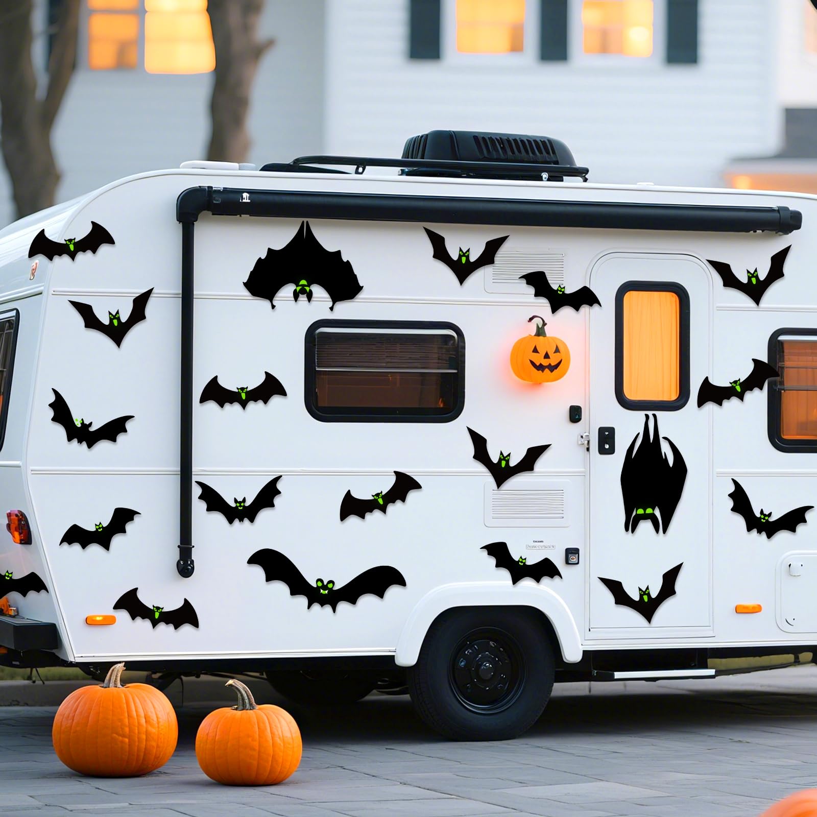 KOSLEOW Décorations Halloween Magnétiques 24PCS, Chauves