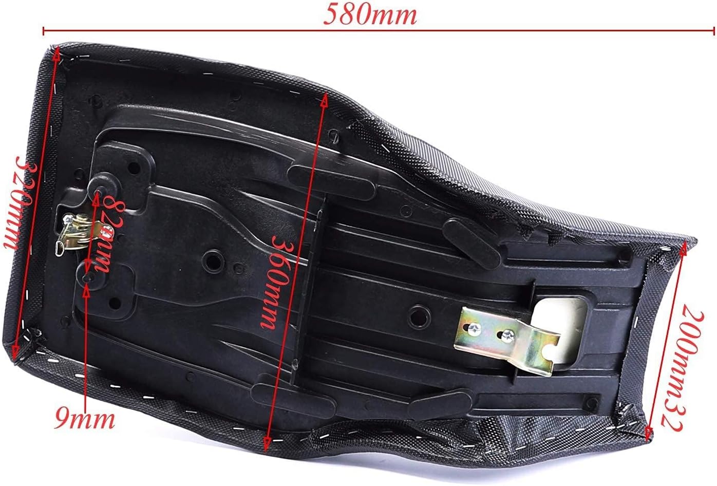 23" Complete Seat for ATV Quad Seat for 125cc 150cc 200cc 250cc Chinese 4 Wheeler ATV Taotao JCL Peace ATA Roketa Yamoto Sunl Jetmoto Tao Tao ATA150D ATA250D BULL