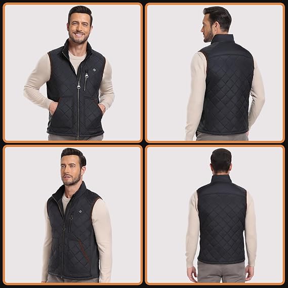 Vofuoti Heated Vest Men Women With Battery Included, USB Heated Jacket, 3 Temperature Levels, Electric Heating Jacket For Outdoor Activities, Motorcycles, Dark, XL - View #9