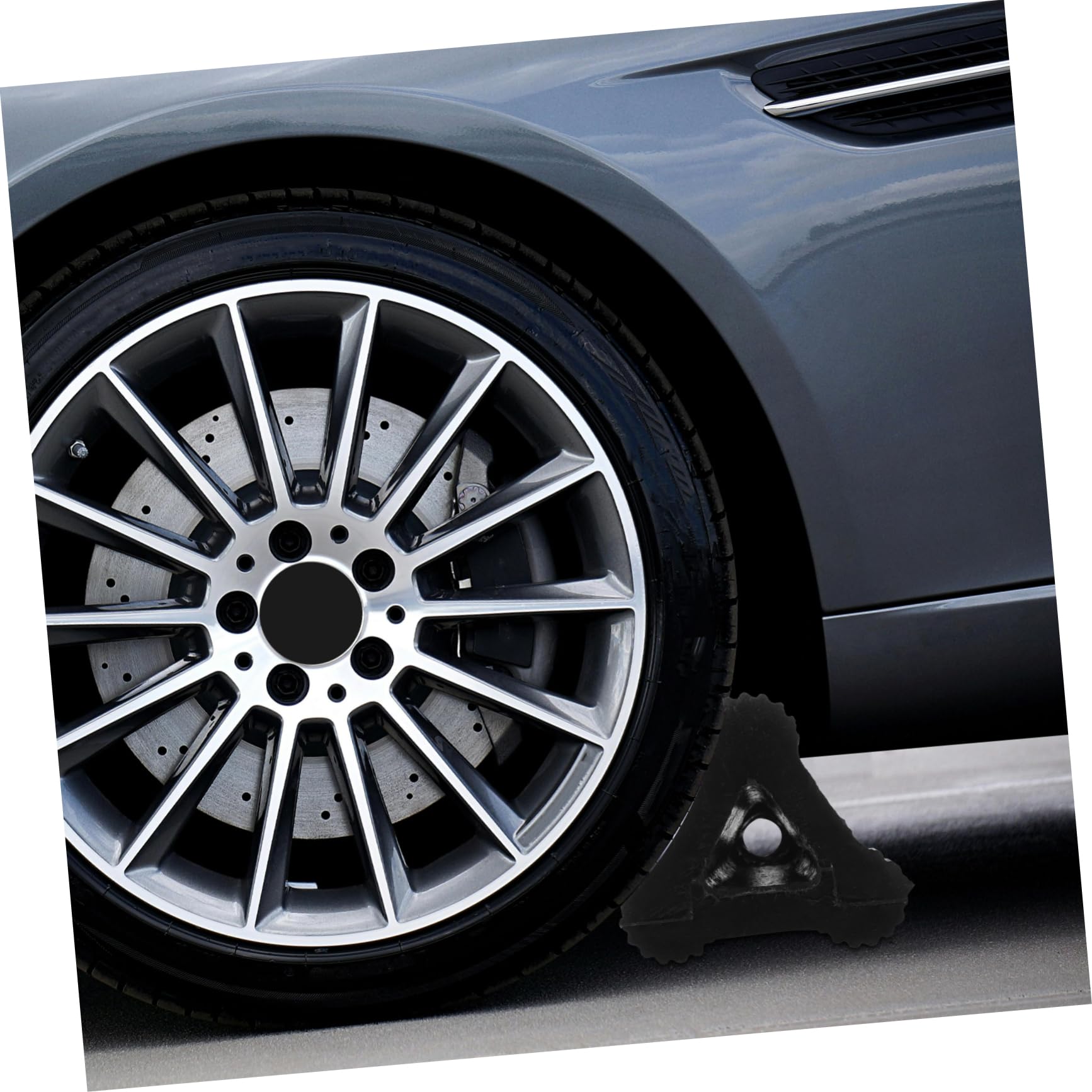 PartyKindom Calzos Coche de Goma Antideslizantes Portátiles y Ligeros para Topes de Rueda de Coche y Calzos para Ruedas para Vehículos Recreativos en Uso Móvil