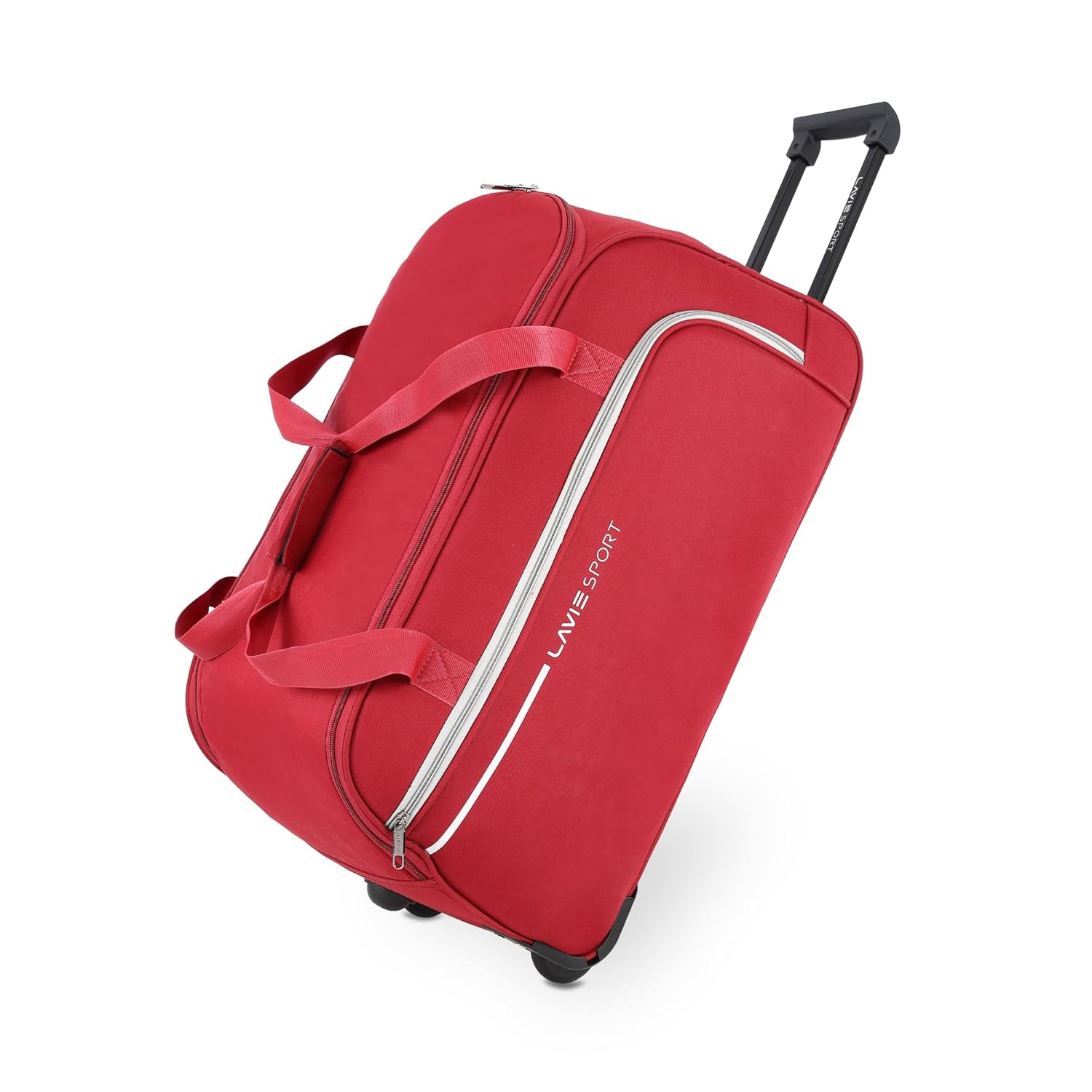 Lavi Sport Polyester Galactic Large Size 62cm Wheel Duffel Bag | Duffle Bag with Trolley, Red Lavi Sport Polyester Galactic Large Size 62cm Wheel Duffel Bag | Duffle Bag with Trolley, Red