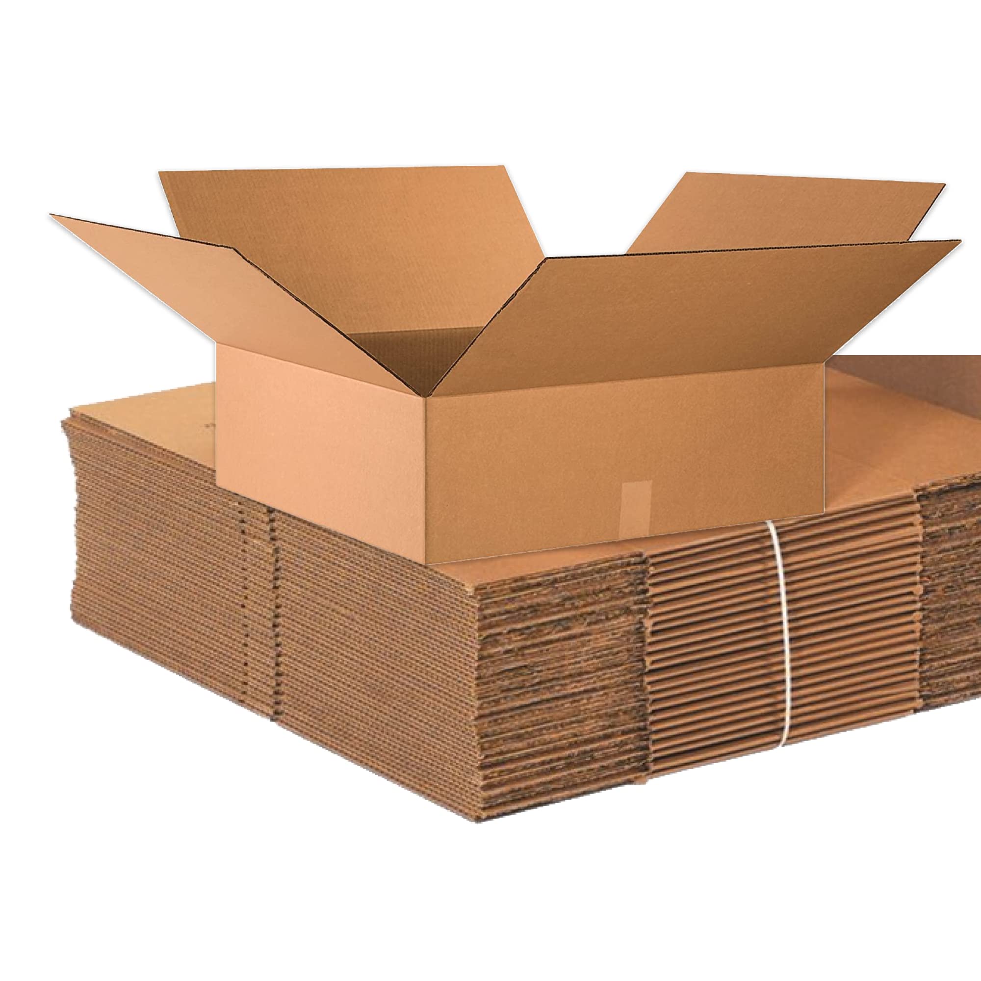 BOX USA Moving Boxes Flat, 24"L x 24"W x 8"H 10-Pack | Corrugated Cardboard Box for Packing, Shipping and Storage24x24x8 24248