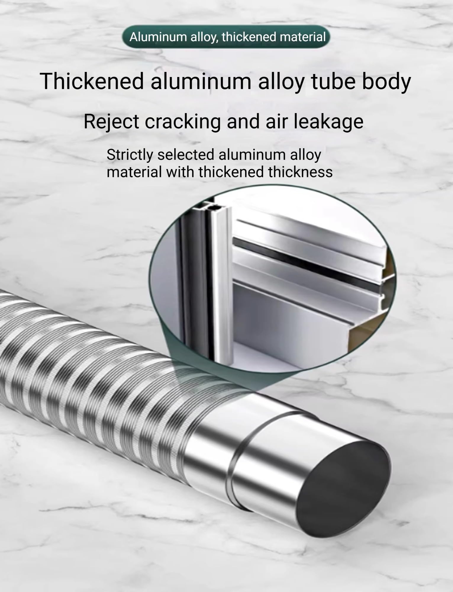 Tubo flessibile in acciaio inox per camini da campeggio e stufe a legna, rivestimento a gomito multi stretching, lunghezza 1/2 metro