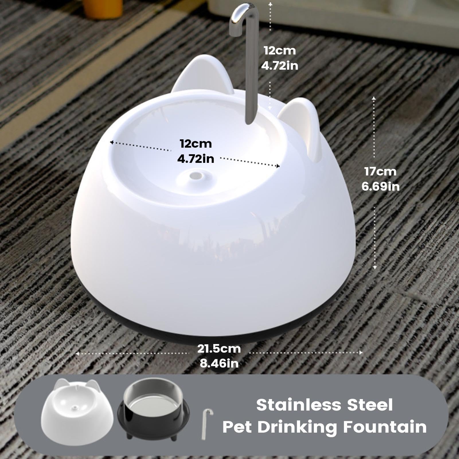 Fontaine d'eau pour chien Bol à boire avec filtre 2 L