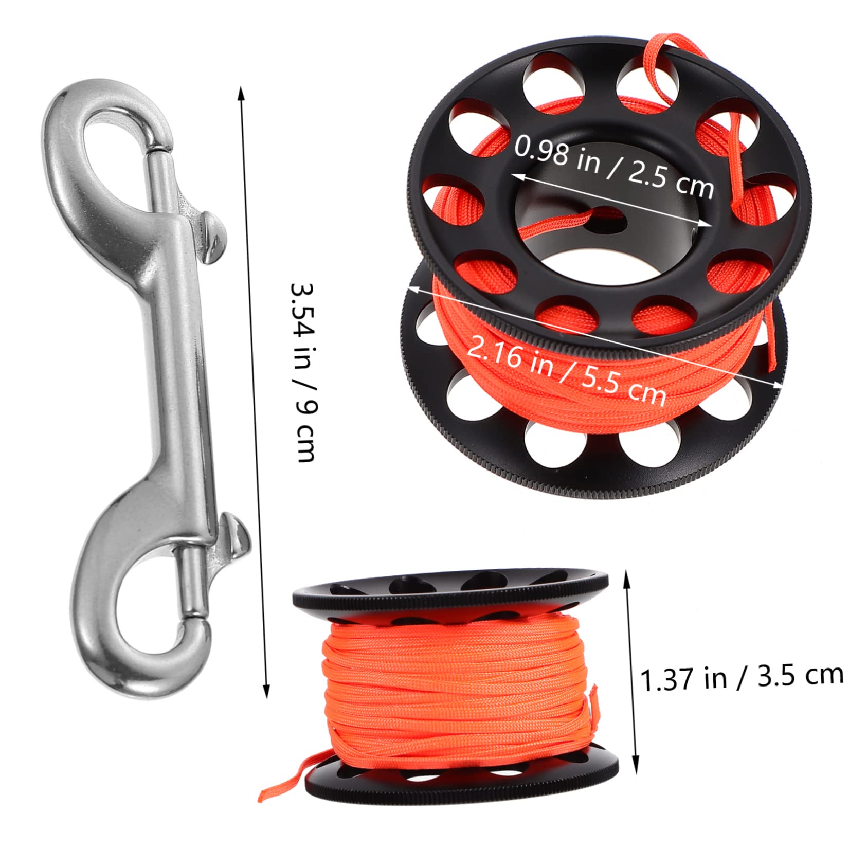 TOGEVAL 1set Diving Spool Reel Spool for Underwater Diving Lightweight for Cave Wreck and Technical Divers