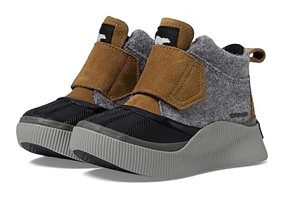 SOREL Kids Childrens Out N About IV Strap WP (Toddler/Little Kid) Kids Shoes Taffy/Black : 11 Little Kid M, Suede