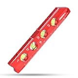 ARROW 8-Inch Torpedo Level, Magnetic Level Tool with 0°/30°/45°/90° Bubbles, Top-view Windows, Aluminium Alloy Frame, Dual Metric and SAE Scales