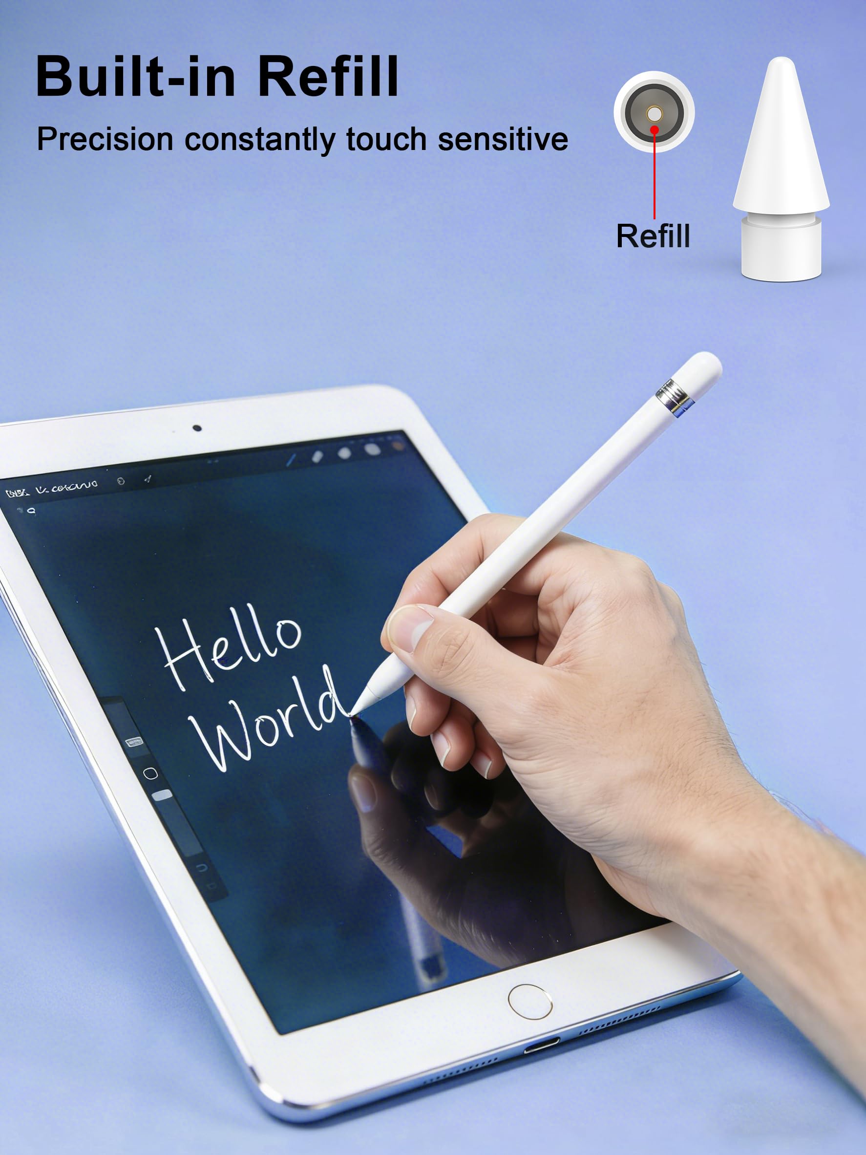 5 Pack Upgraded Replacement Tips for Apple Pencil Tips, Apple