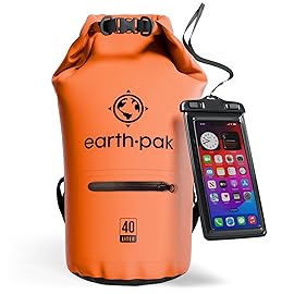 Earth Pak Waterproof Dry Bag with Zippered Pocket - Waterproof Dry Bag Backpack Keeps Gear Dry Kayak - Waterproof Phone Case
