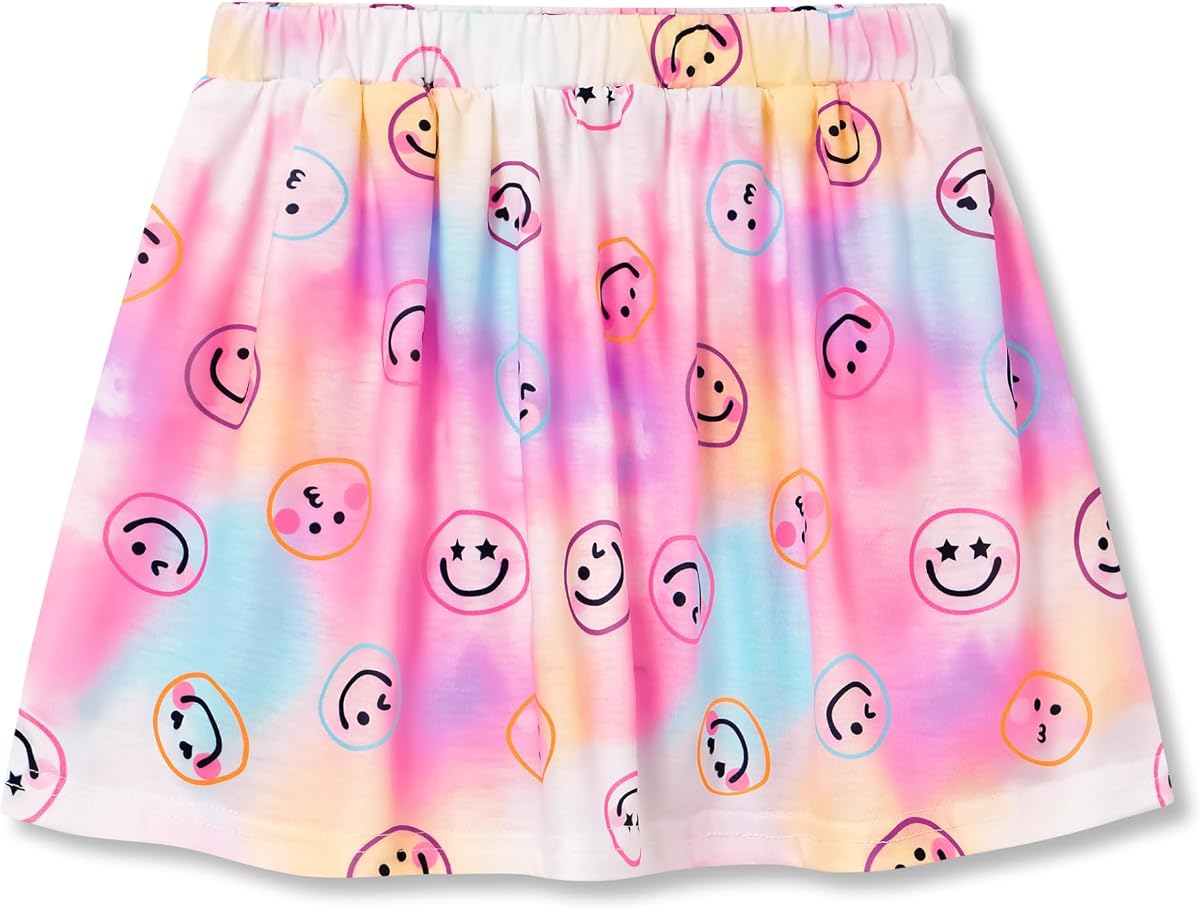 Girls Summer Skort, Skirt with Built-in Safety Shorts Sizes 6-16 | Lightweight breathable fabric, stretch elastic waistband, fits little&big girl, ideal for school, travel & casual daily wear