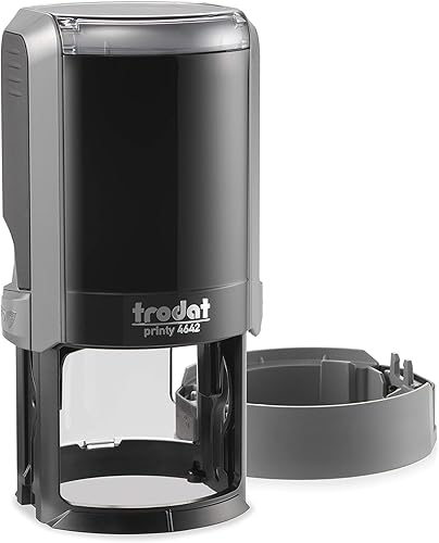 Miniatura 4 de Sello de sello para una compañía de responsabilidad limitada con función de autoentintado, 1.6 x 1.6 pulgadas, gris ecológico, 1 unidad (4642)