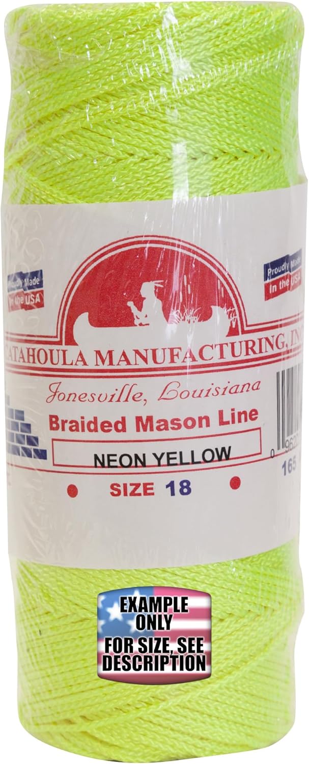 Mason Line, Braided Nylon. Yellow, 1000 ft 3-Pack