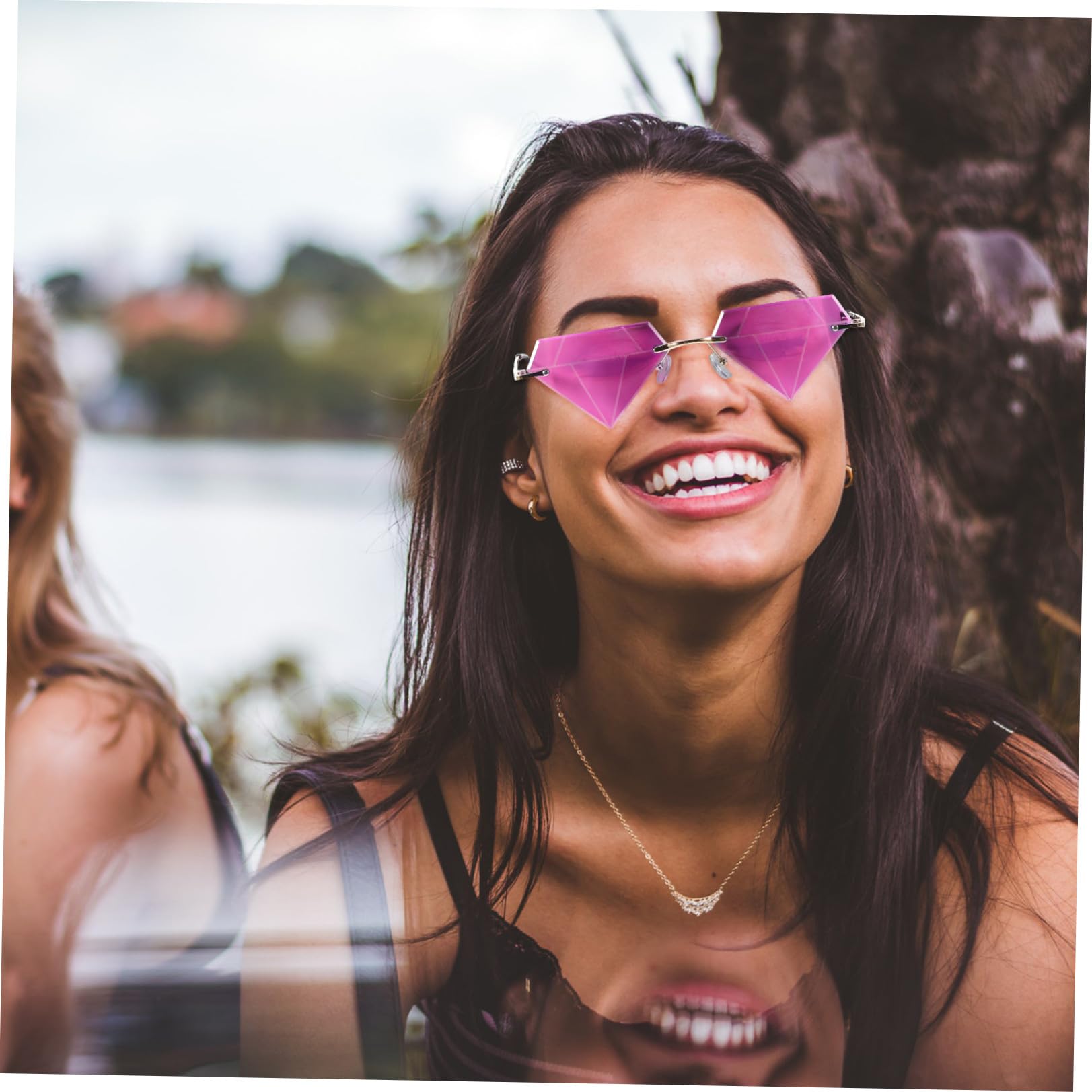 4 Pares gafas con forma de diamante niño gafas de sol de moda mujer sol de para mujer de de fiesta en la playa divertid de
