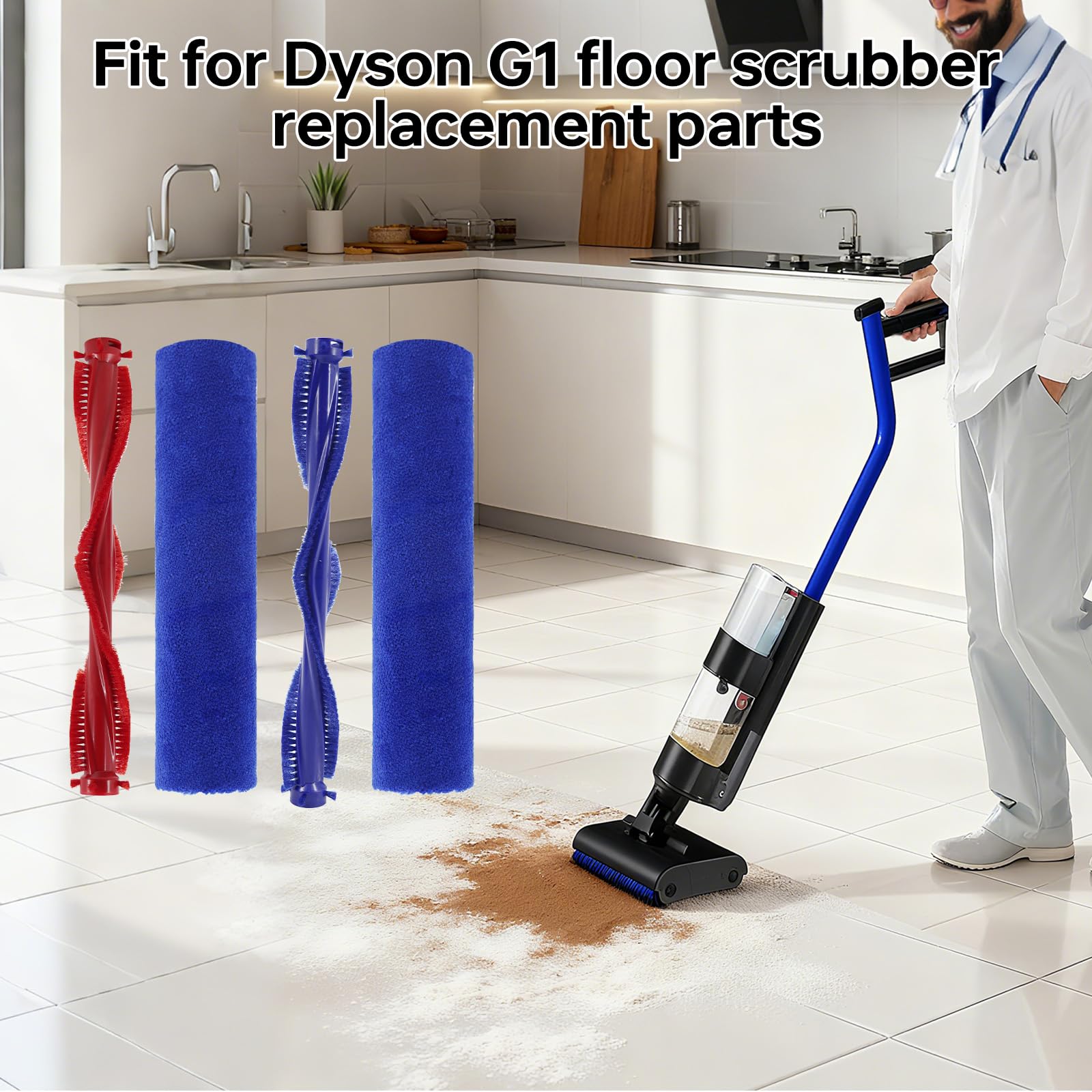 Wash G1 - Spazzole a rullo di ricambio compatibili con aspirapolvere Dyson